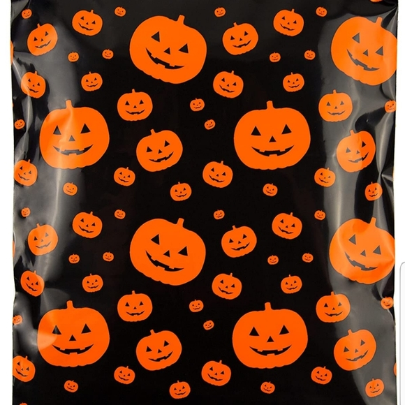 10 ct 10x13" Jack-o-lantern POLY MAILERS - Picture 5 of 12